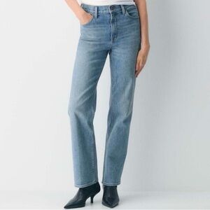 Aritzia Denim Forum Arlo Hi-Rise Light Blue Straight Leg High Rise Jeans Size 30